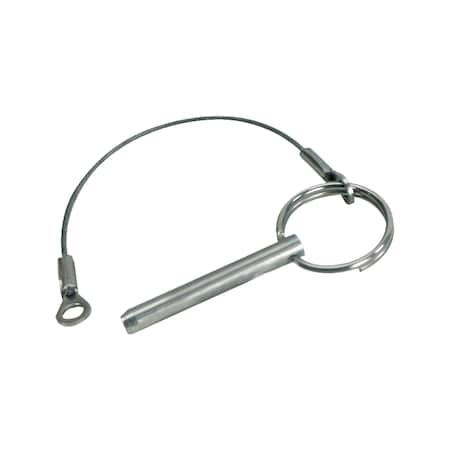 Whitecap Stainless Steel Quick Release Pin with Lanyard & Tab S-1019C